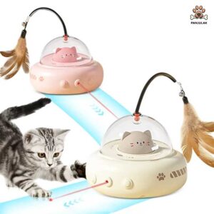 اسباب بازی سگ و گربه یوفو لیزر دار متحرک کد A0222